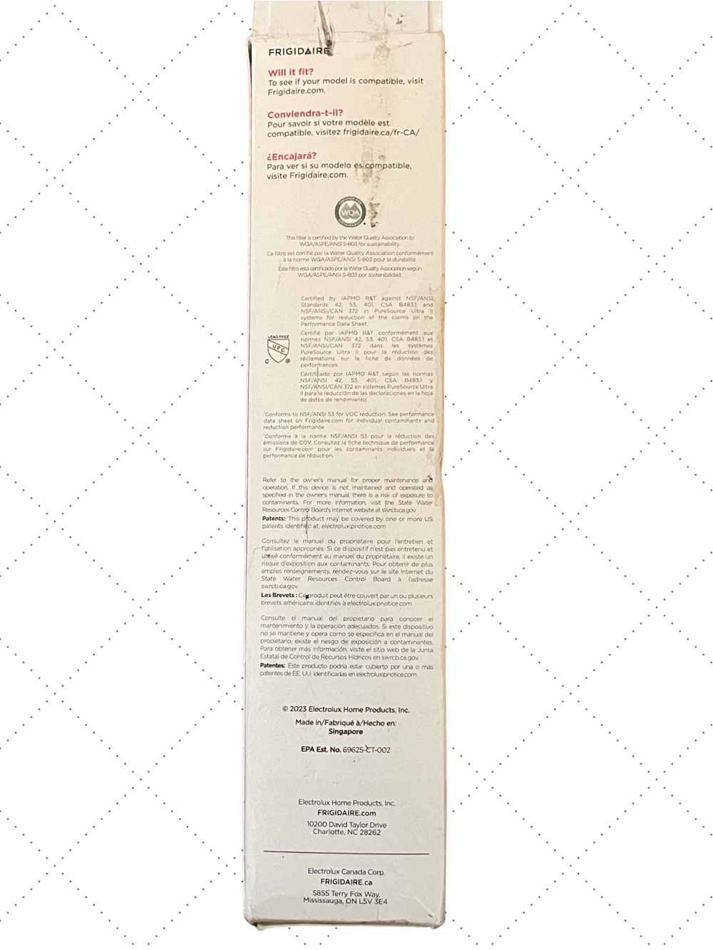 FRIGIDAIRE Puresource Ultra II Water Filter EPTWFU01 Genuine Refrigerator - Picture 4 of 6
